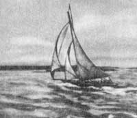 Яхта "Тарпон-ІІ" "десятиметрового" класса. За две навигации 1911 -1912 гг. экипаж этой яхты завоевал 32 приза в международных парусных гонках.